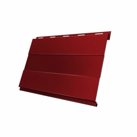 Металлический сайдинг Вертикаль Prof GL 0,5 Satin с пленкой, цвет: RAL 3011