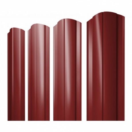 Круглый фигурный штакетник 0.5 Rooftop Бархат RAL 3011