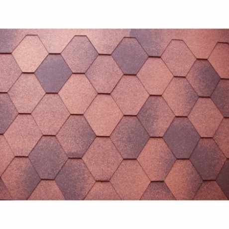 Гибкая черепица Icopal, коллекция Plano Antik Кирпично-красный