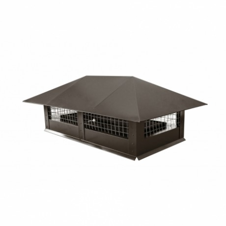 Дымник на трубу с сеткой, 500х500 мм., Quarzit PRO Matt 0.5 мм, RR 32