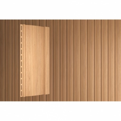 Сайдинг виниловый, вертикальный Grand Line Tundra, 3000 мм, цвет: клен