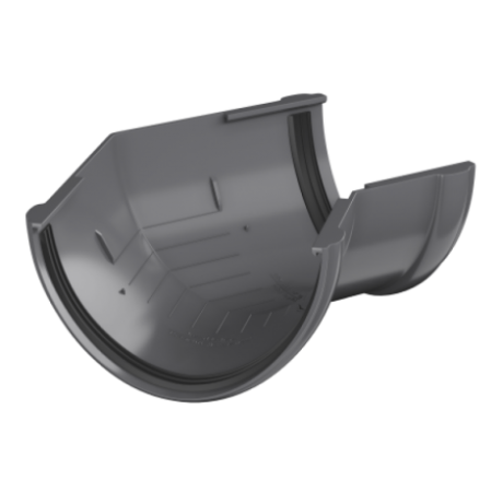 Угол желоба универсальный 135° Технониколь Ø125 мм, цвет: Серый