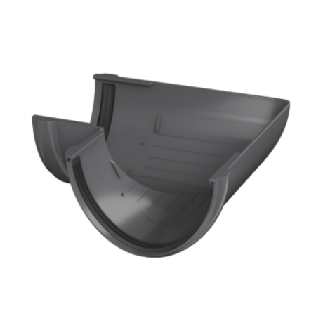 Угол желоба универсальный 90° Технониколь Ø125 мм, цвет: Серый