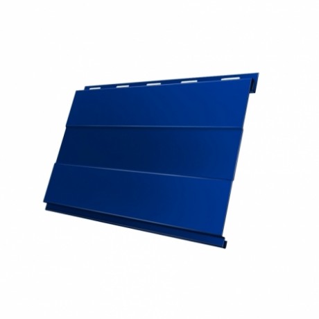 Металлический сайдинг Вертикаль Prof GL 0,45 PE с пленкой, цвет: RAL 5005