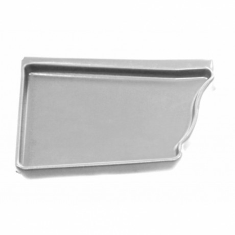 Заглушка желоба левая Grand Line Vortex, Ø127 мм, PE, RAL 9003