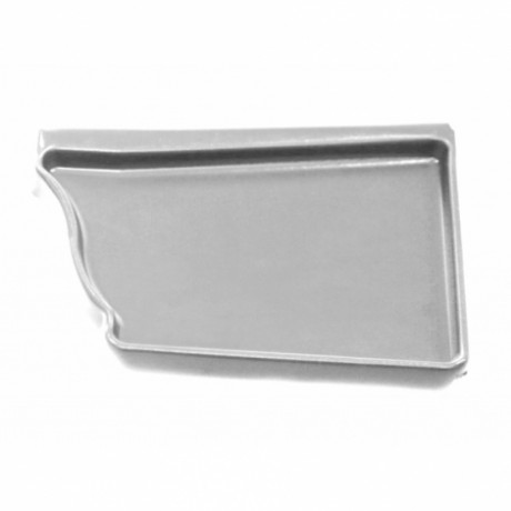 Заглушка желоба правая Grand Line Vortex, Ø127 мм, PE, RAL 9003