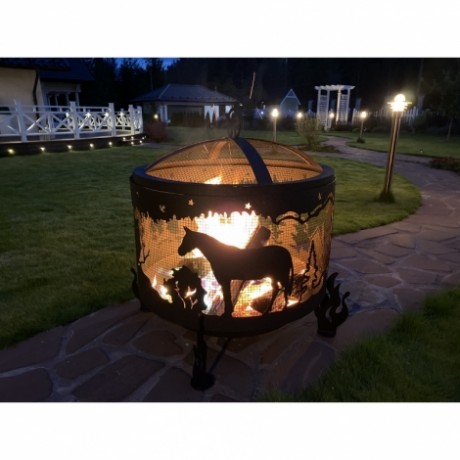 Костровая чаша Ежик в тумане, Ø 800 мм