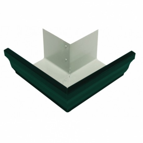 Угол желоба наружный 90° Grand Line Vortex, Ø127 мм, PE, RAL 6005