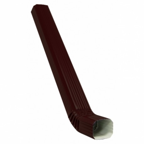 Труба водосточная с коленом Grand Line Vortex, Ø107х74 мм,L=1000 мм, PE, RAL 8017