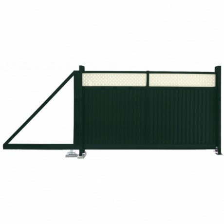 Откатные ворота модульные Estet Plus 2x3.5m RAL 6005/1014