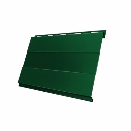 Металлический сайдинг Вертикаль Prof GL 0,5 Satin с пленкой, цвет: RAL 6005