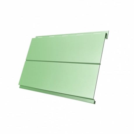 Металлический сайдинг Вертикаль Line GL 0,45 PE с пленкой, цвет: RAL 6019