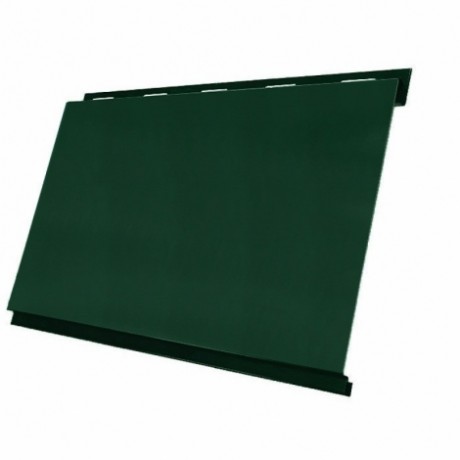 Металлический сайдинг Вертикаль Classic GL 0,5 Velur, цвет: RAL 6020