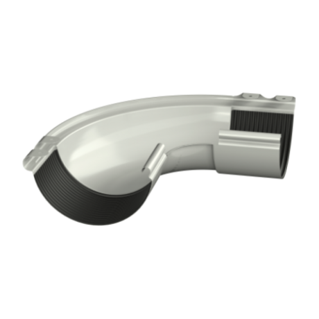 Угол желоба наружный 90°, Технониколь, Ø125 мм, Puretan, цвет: Белый