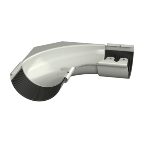 Угол желоба внутренний 90°, Технониколь, Ø125 мм, Puretan, цвет: Белый