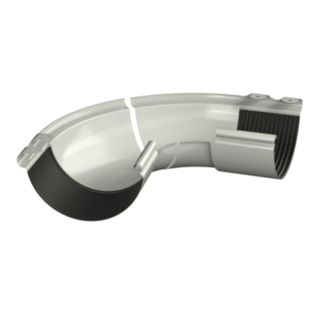 Угол желоба наружный, регулируемый, Технониколь, Ø125 мм, Puretan, цвет: Белый