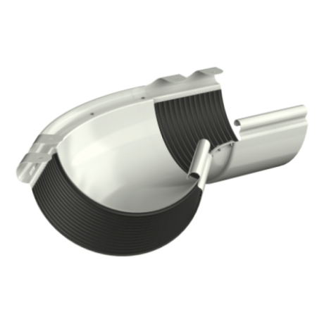 Угол желоба наружный 135°, Технониколь, Ø125 мм, Puretan, цвет: Белый