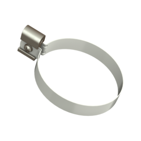 Хомут трубы, Технониколь, Ø125 мм, Puretan, цвет: Белый