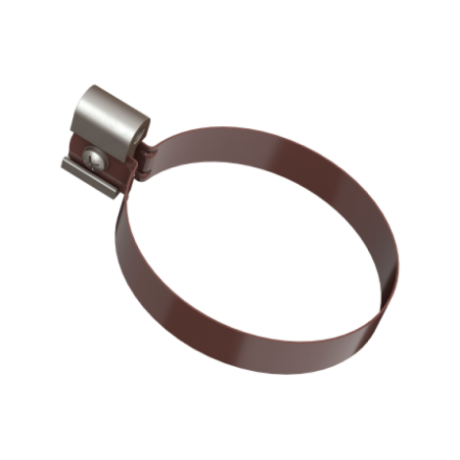Хомут трубы, Технониколь, Ø125 мм, Puretan, цвет: Темно-коричневый