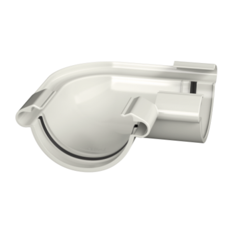 Угол желоба 90°  Технониколь Макси, Ø150 мм, цвет: Белый