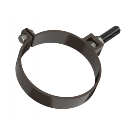 Хомут трубы универсальный Технониколь Ø82 мм, цвет: Темно-коричневый