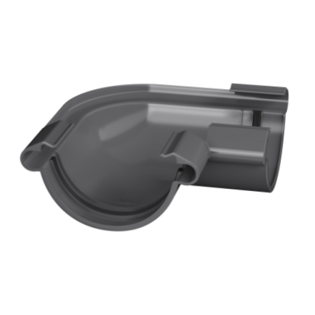 Угол желоба 90° Технониколь Макси, Ø150 мм, цвет: Графитово-серый