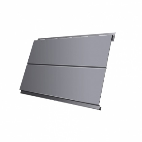 Металлический сайдинг Вертикаль Line GL 0,5 Satin с пленкой, цвет: RAL 7016
