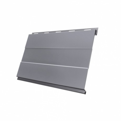 Металлический сайдинг Вертикаль Prof GL 0,5 Satin с пленкой, цвет: RAL 7004