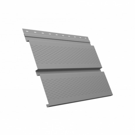 Софит Grand Line Квадро брус, металлический полная перфорация, Satin 0.5 мм, RAL 7004