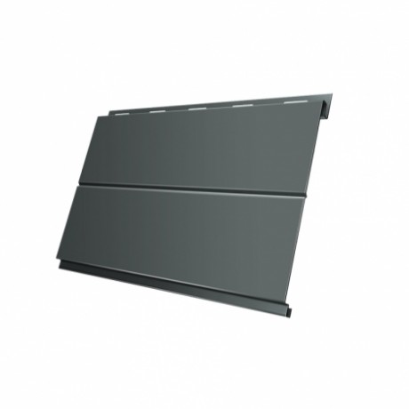 Металлический сайдинг Вертикаль Line GL 0,45 PE с пленкой, цвет: RAL 7005