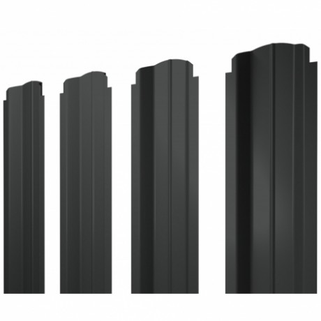 П-образный А фигурный штакетник 0.5 Rooftop Бархат RAL 7016