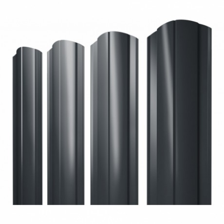 Круглый фигурный штакетник 0.45 Drap TX RAL 7016