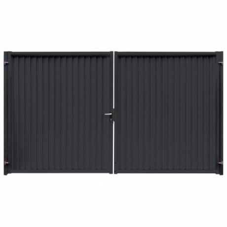 Ворота с калиткой модульные Estet 2.0 3.6m RAL 7024