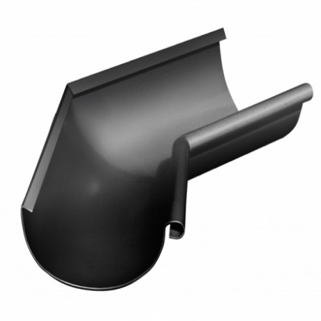 Угол желоба внутренний 135°, Grand Line, Ø125 мм, Granite - double, RAL 9005