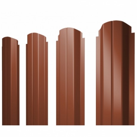 П-образный А фигурный штакетник 0.5 Satin Matt TX RAL 8004