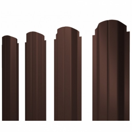 П-образный А фигурный штакетник 0.5 Satin Matt TX RAL 8017