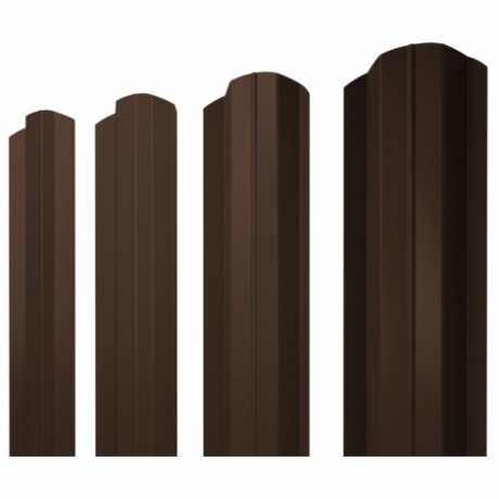 М-образный А фигурный штакетник 0.45 Drap TX RAL 8017