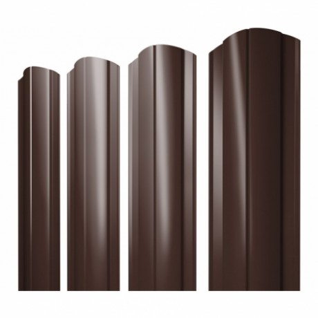 Круглый фигурный штакетник 0.5 Satin RAL 8017