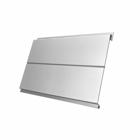 Металлический сайдинг Вертикаль Line GL 0,5 Velur с пленкой, цвет: RAL 9003
