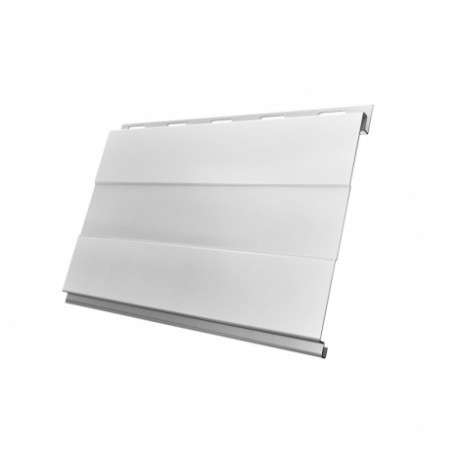 Металлический сайдинг Вертикаль Prof GL 0,45 PE с пленкой, цвет: RAL 9003