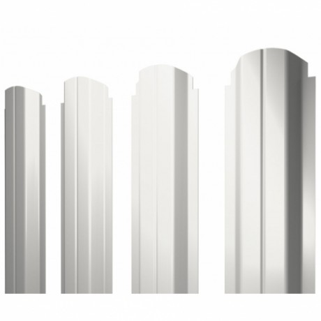 П-образный А фигурный штакетник 0.45 Drap TX RAL 9003