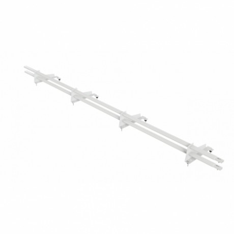 Снегозадержатель на металлочерепицу BORGE с высокой ступенькой, шаг обрешетки 350мм, L=3000 мм, RAL 9003