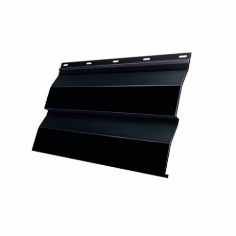 Металлический сайдинг GL корабельная доска 0,5 мм Velur 20, цвет: RAL 9005