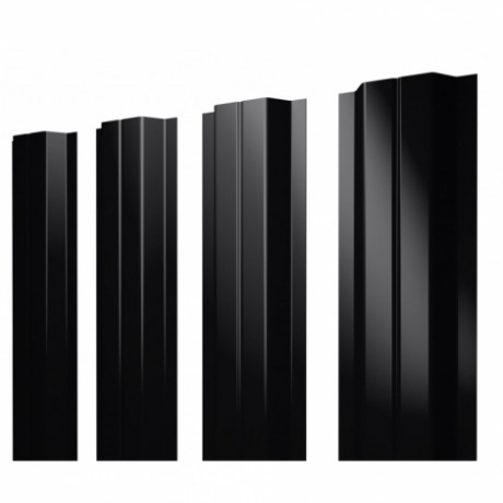 П-образный штакетник 0.5 PurPro RAL 9005