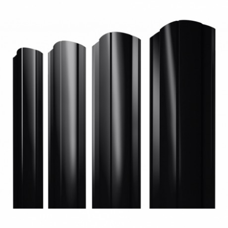 Круглый фигурный штакетник 0.5 Drap TX RAL 9005