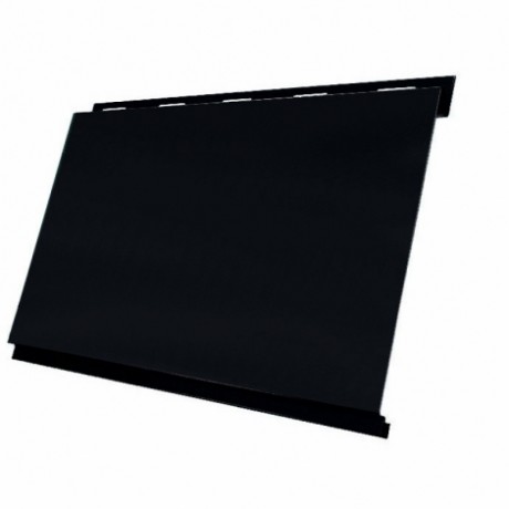 Металлический сайдинг Вертикаль Classic GL 0,5 Quarzit lite с пленкой, цвет: 9005