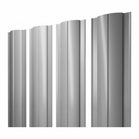 Штакетник металлический круглый 0.5 мм, Satin RAL 9006