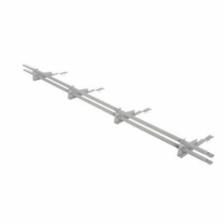 Снегозадержатель для натуральной черепицы BORGE, L=3000 мм, RAL 9006