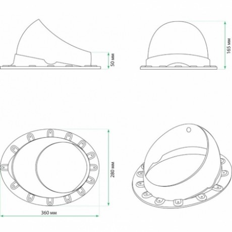 Вентиляция Krovent, проходной элемент для битумной и фальцевой кровли Base-VT Seam 125/150 красный