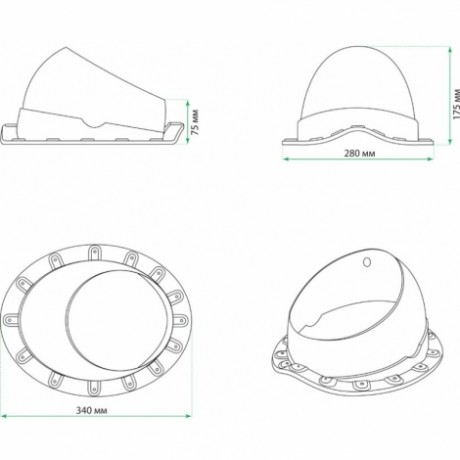 Krovent Base VT Wave 125/150 проходной элемент для металлочерепицы коричневый